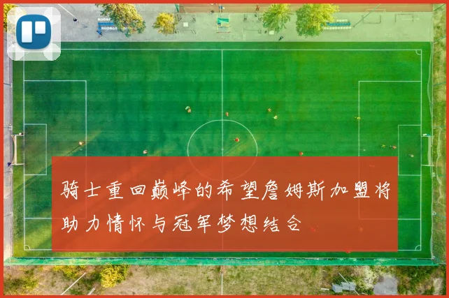骑士重回巅峰的希望詹姆斯加盟将助力情怀与冠军梦想结合