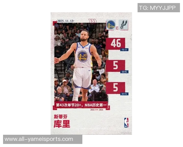 库里生涯第111次半场得分20并贡献5记三分球超越利拉德64次成就辉煌
